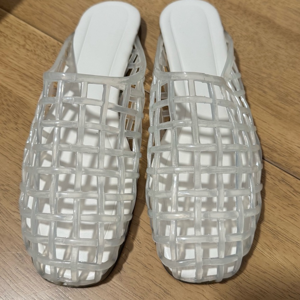 Women's Clear Slip-On Slides -NEW